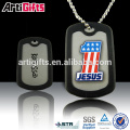 Atacado promoção znic liga militar dog tag